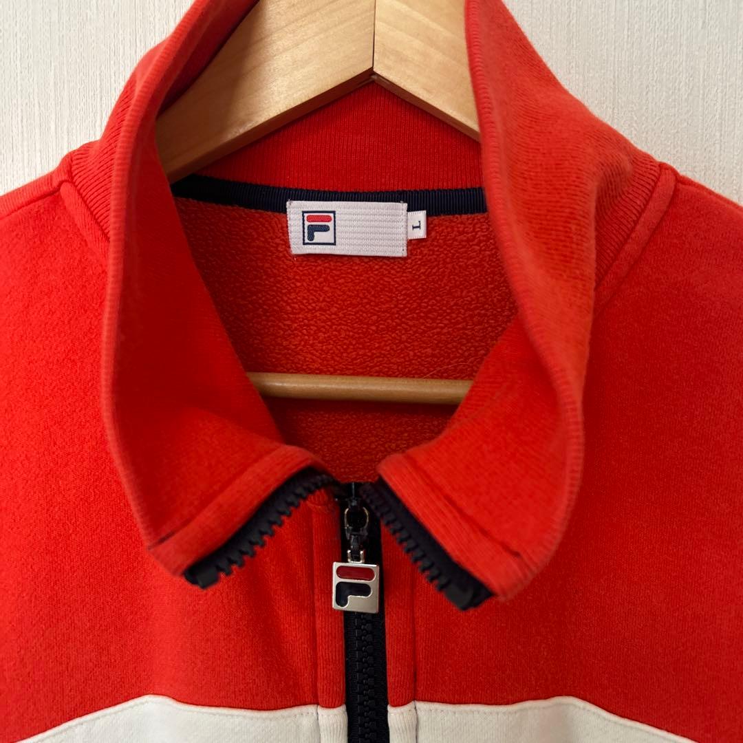 フィラ　ロゴ刺繍 ジップアップ ジャージ トラックジャケット　L