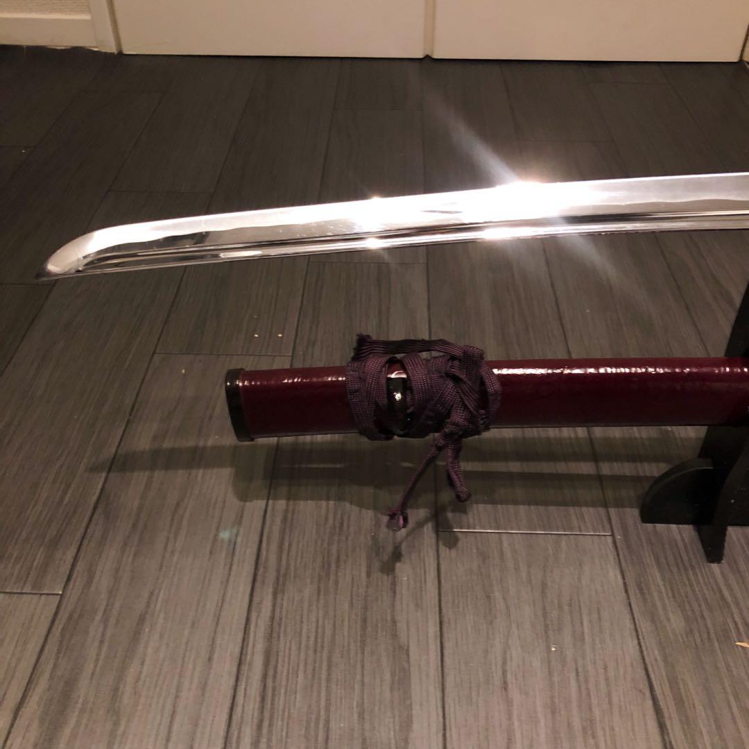 高級居合刀　高級模造刀　樋入り　茶拵え　亜合金刀身　名刀