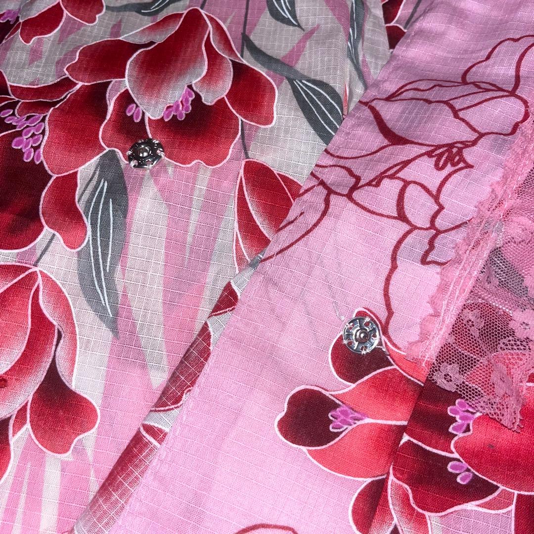 浴衣ドレス 大人 ピンク 姫ギャル