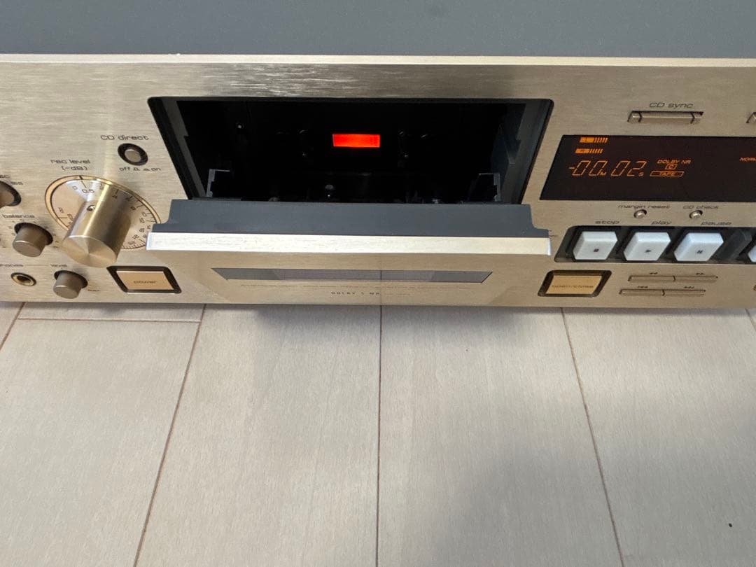 TEAC カセットデッキ V-6030S ゴールド ジャンク 電源OK TEAC
