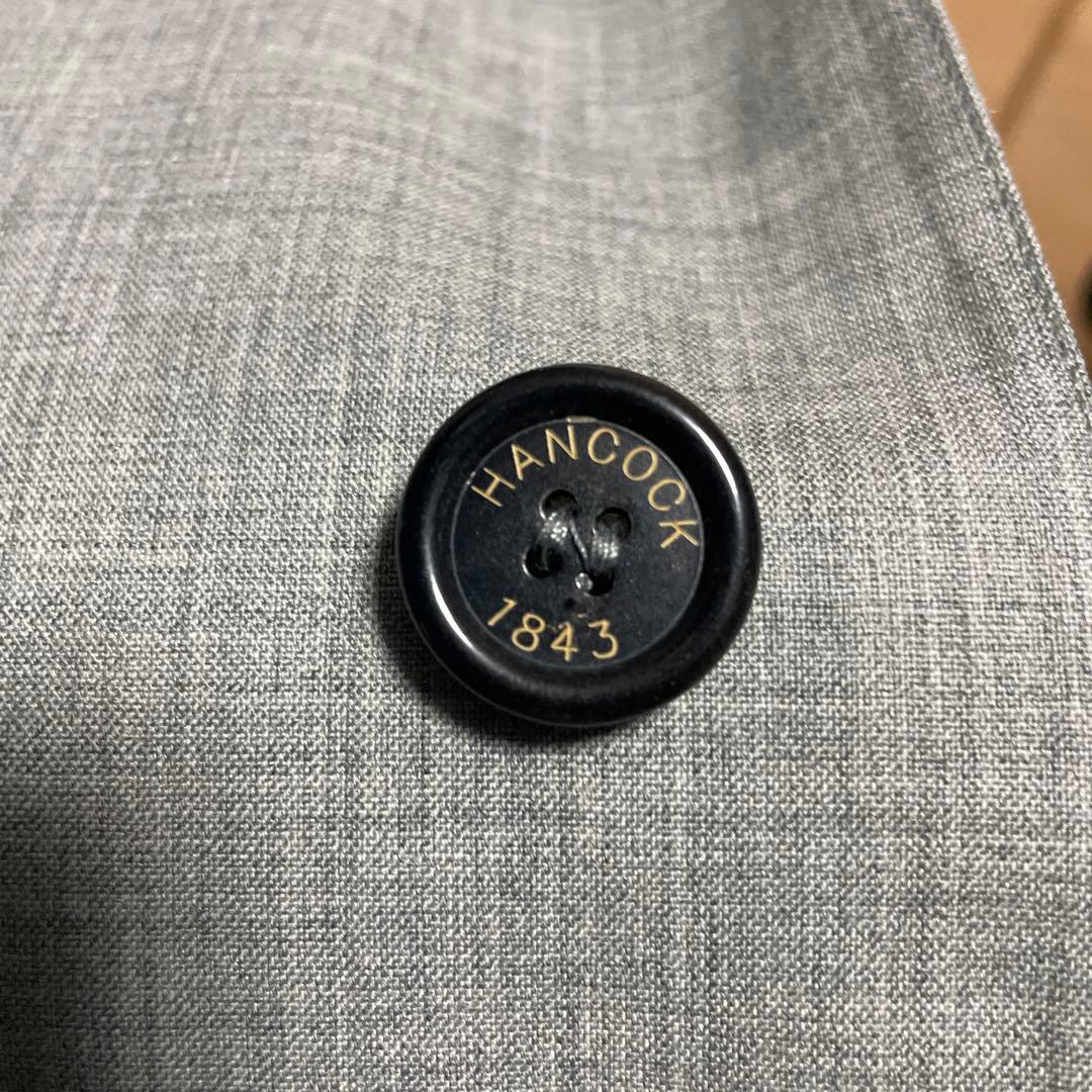 英国製 参価約17万【ハンコック】ピュアウールゴム引きステンカラーコート 美品