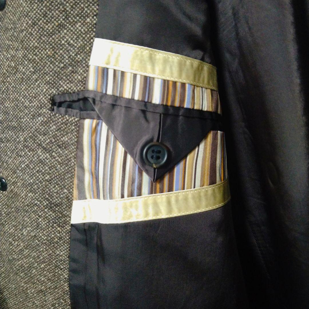 ポールスミス カシミヤ アンゴラ ステンカラーコート Lサイズ ロング丈