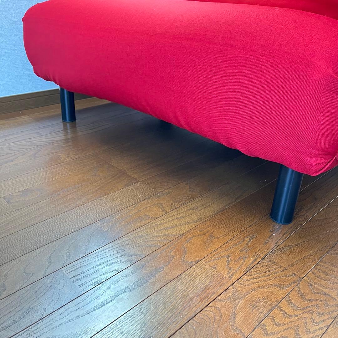 藤井家具　ビータアクティブ　ソファベッド　レッド　赤　キャスター付