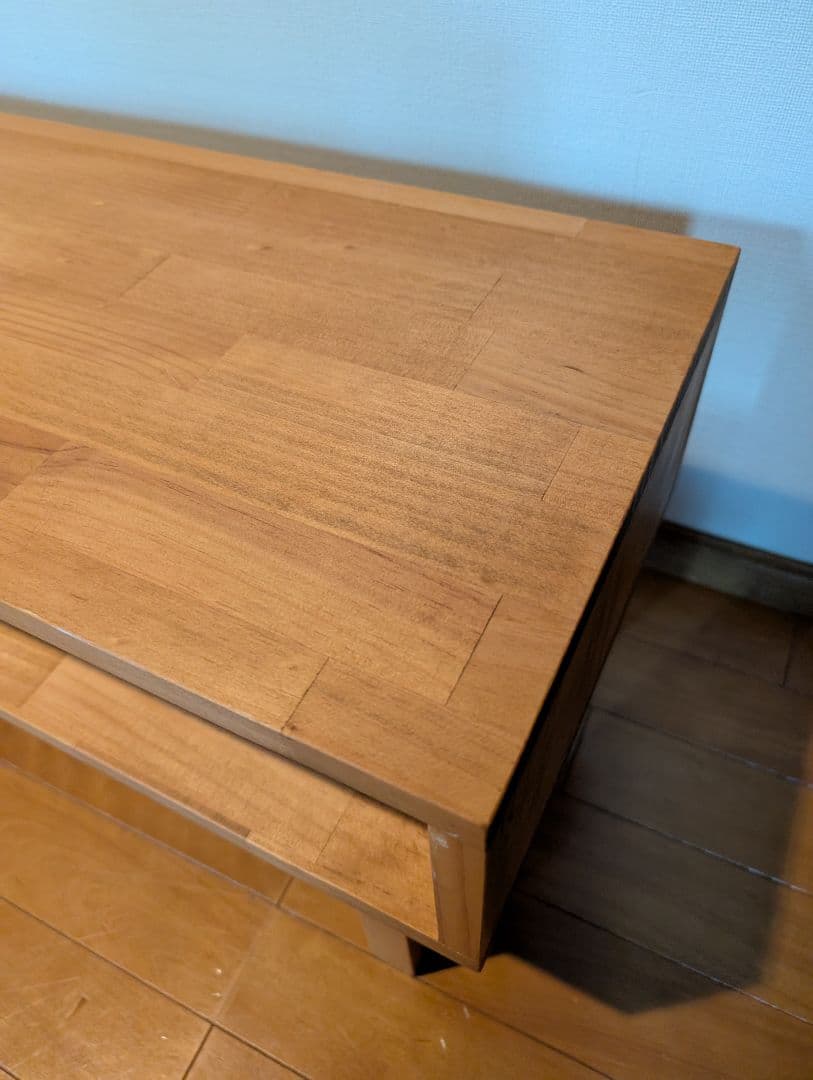 《送料込》無印良品 タモ材 オープンシェルフ 脚付キャビネット 棚 木製 廃盤品