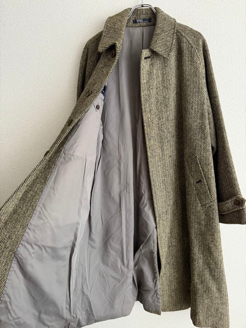 【一枚袖】Polo by Ralph Lauren バルマカーンコート ツイード