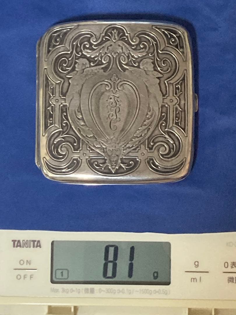 ※訳あり　アンティーク　シガレットケース 純銀　スターリング