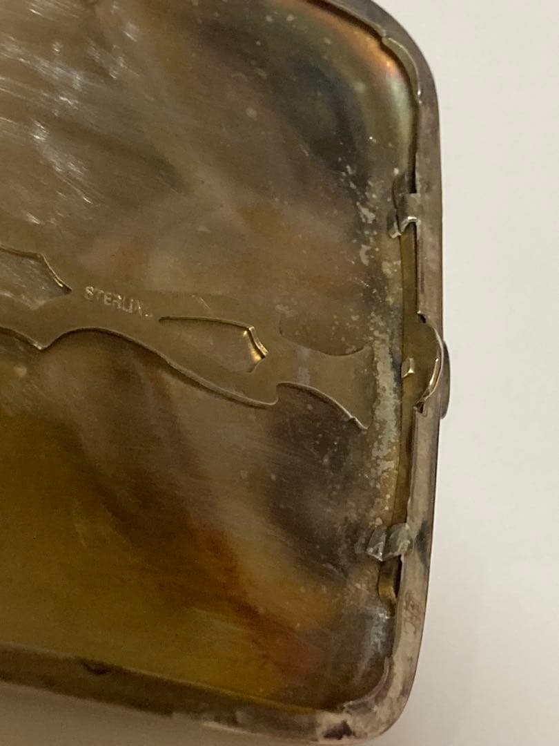 ※訳あり　アンティーク　シガレットケース 純銀　スターリング