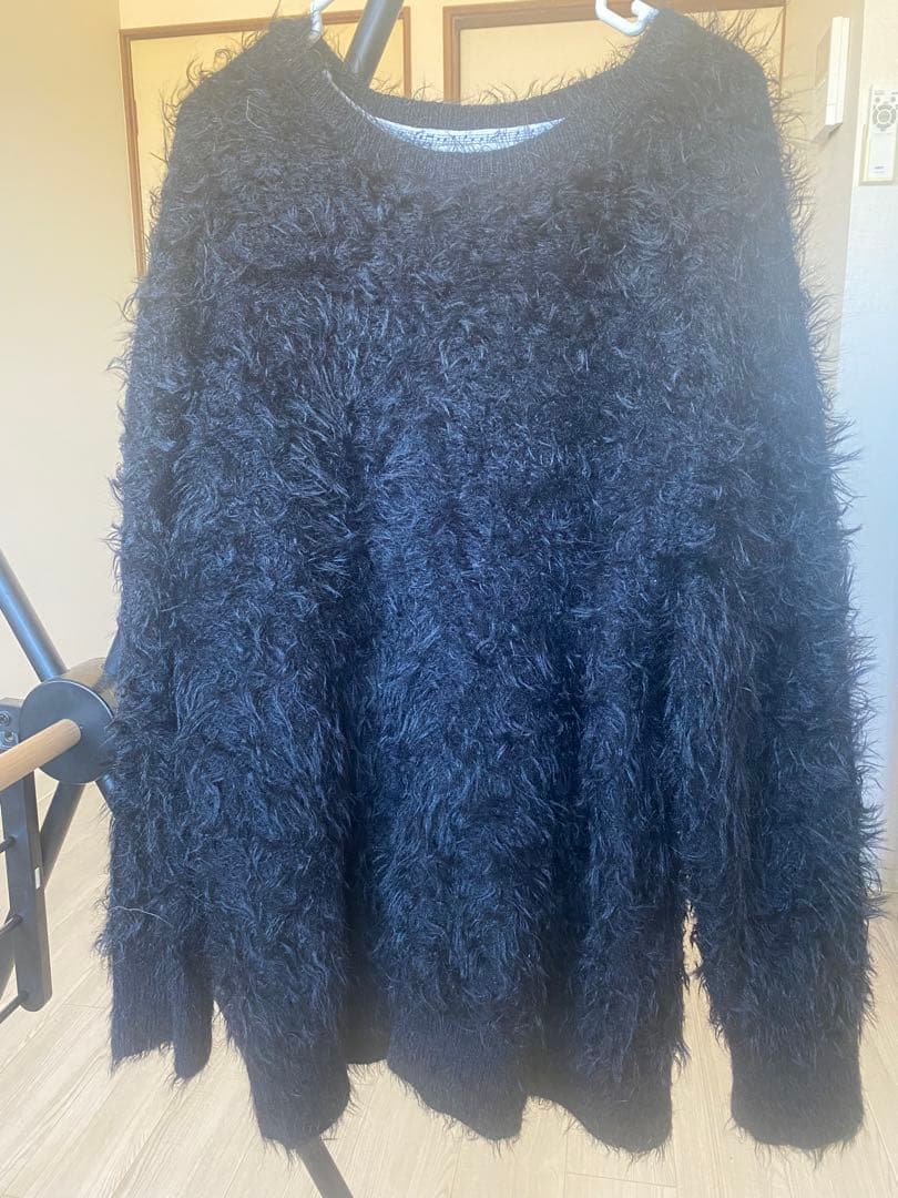 ナンバーナインフェザーファーヤーンニット　サイズ3 黒