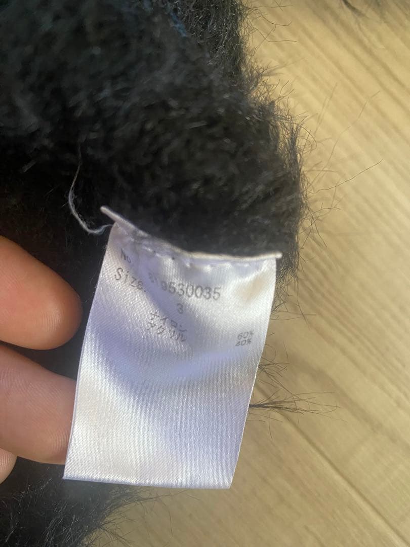 ナンバーナインフェザーファーヤーンニット　サイズ3 黒