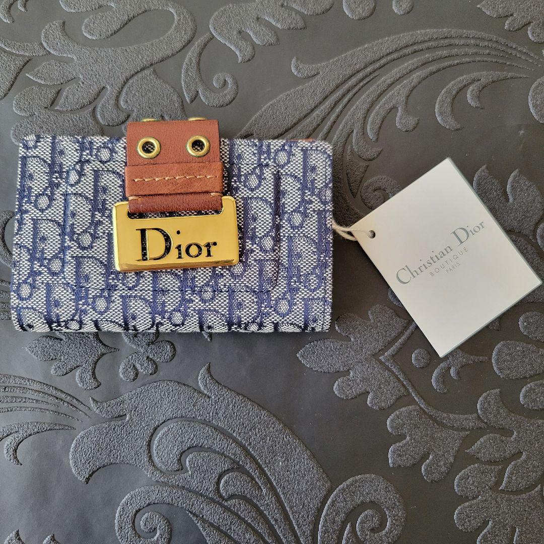 新品☆希少　Christian Dior ヴィンテージ　キーケース ネイビー