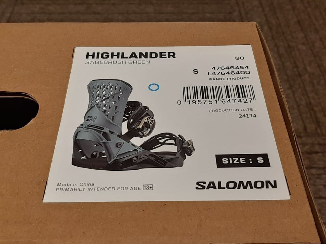 24-25 SALOMON Sサイズ　ハイランダーとプレートピアセット