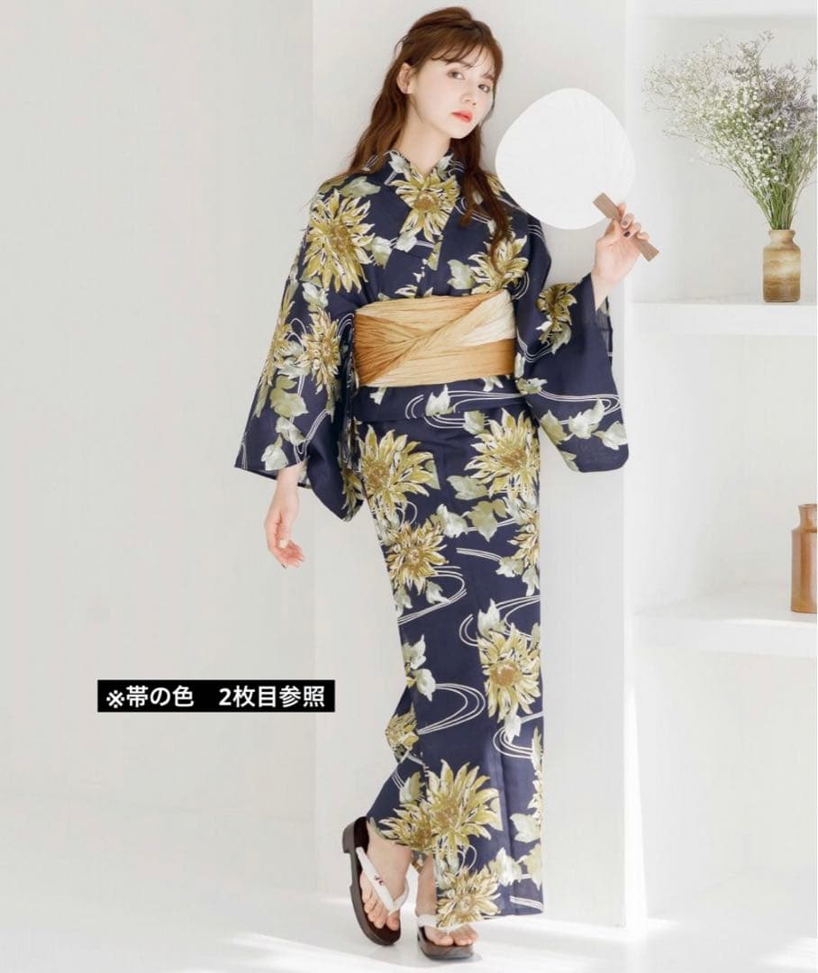 Dita ディータ 浴衣 5点セット【夏色の向日葵しらべ(藍)】｜オトナ