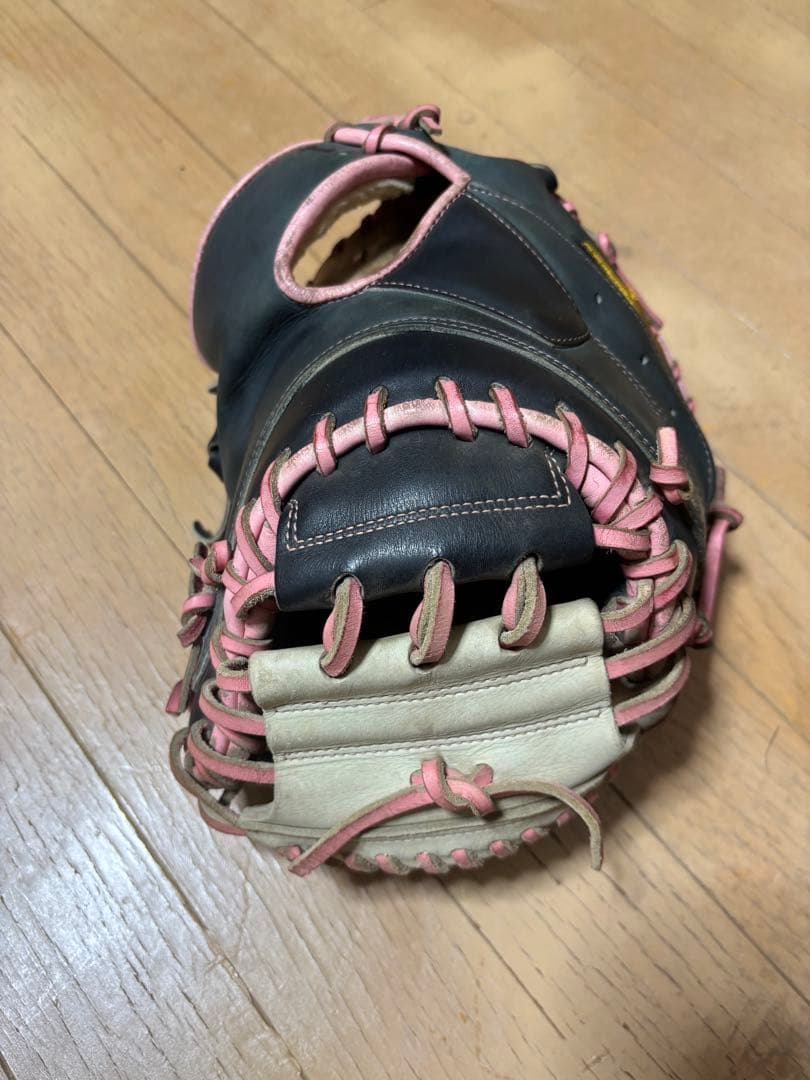 ミズノ 硬式グローブ 黒/ピンク　キャッチャーミット