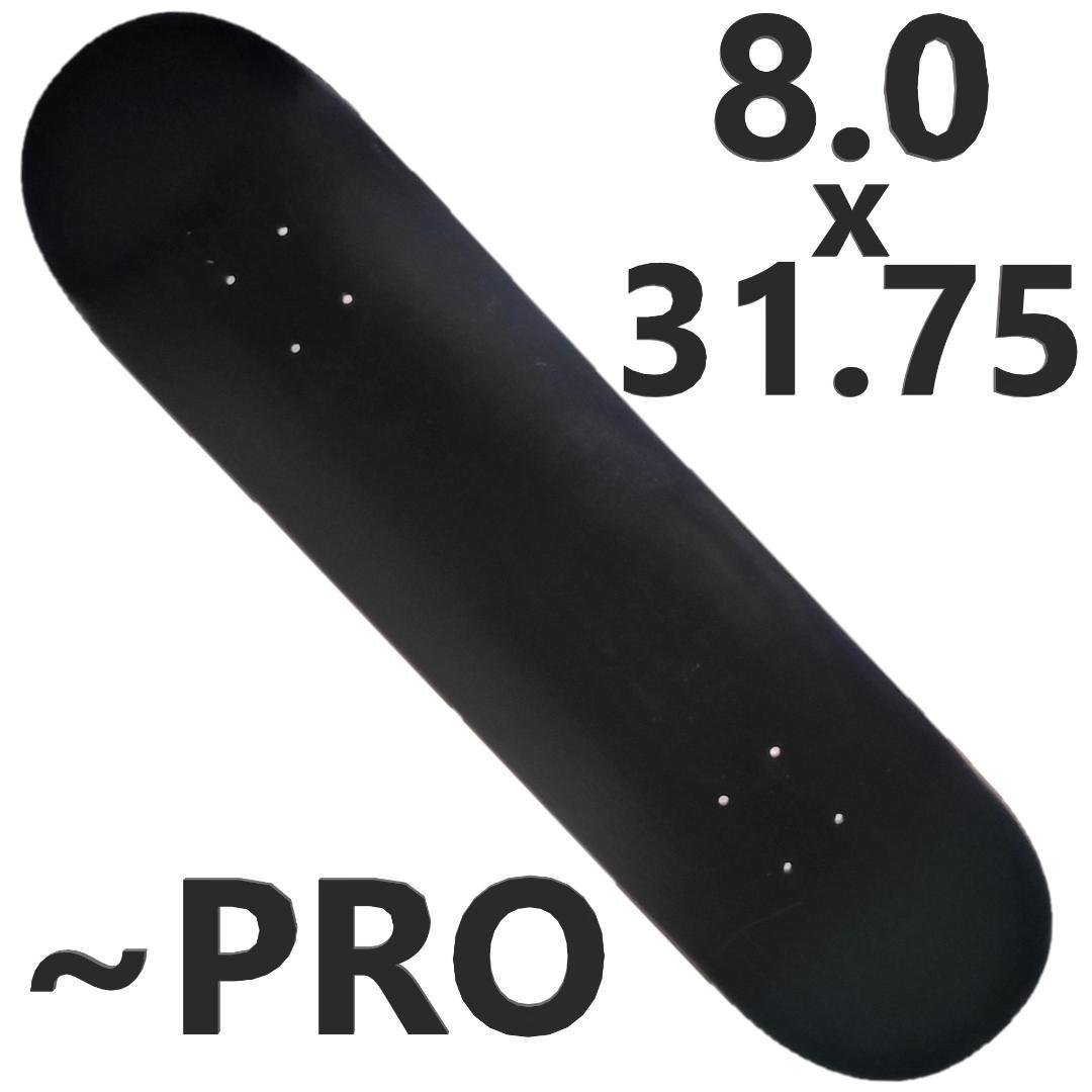 スケボー デッキ 8 インチ ブラック 黒 ブランク スケートボード 板 高