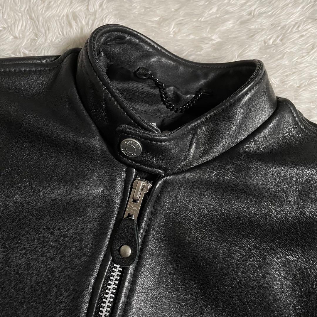schott シングルライダースジャケット ラムレザー 羊革
