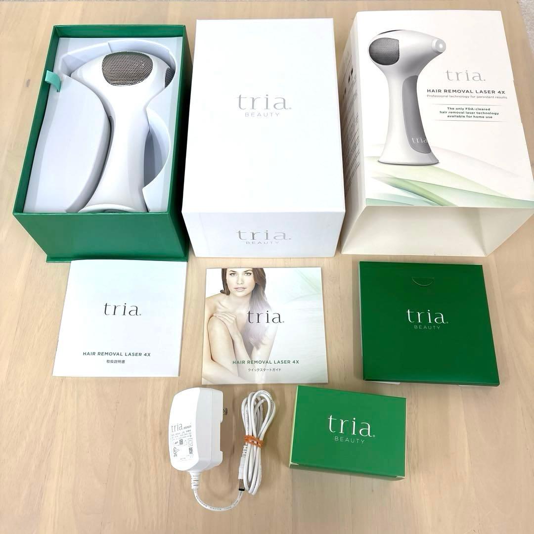 トリア 4X Tria 脱毛器　グレー　ほぼ未使用 付属品完備