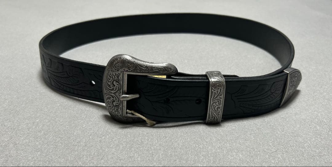 RRL ダブルアールエルウェスタンベルト 34 BLACK 新品未使用