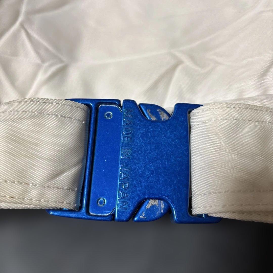 ポーター ウエストポーチ RIDE 白 ブルー 近江ちぢみ