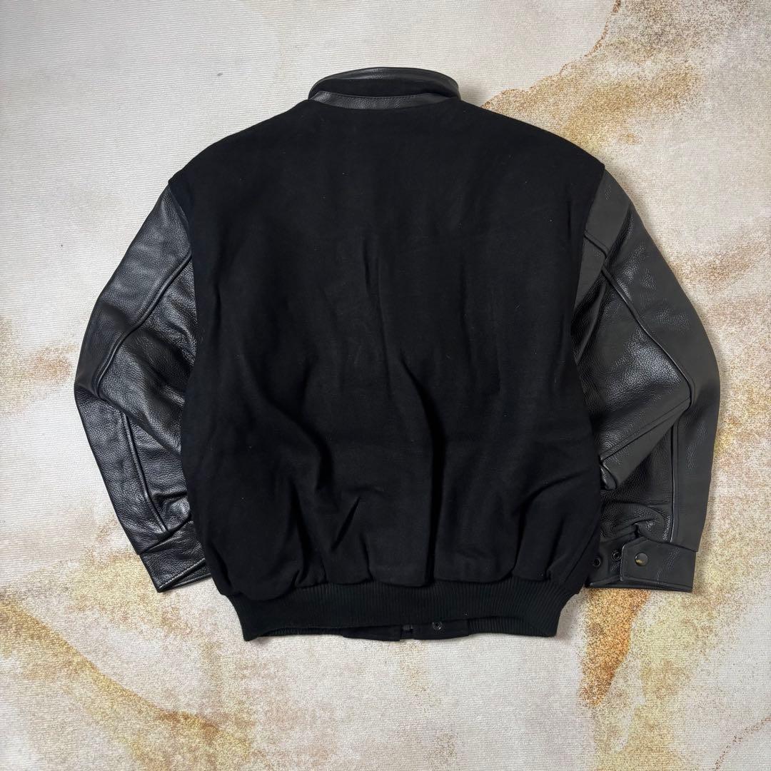 【Sustainable fashion】カナダ製レザースタジャン 黒XL