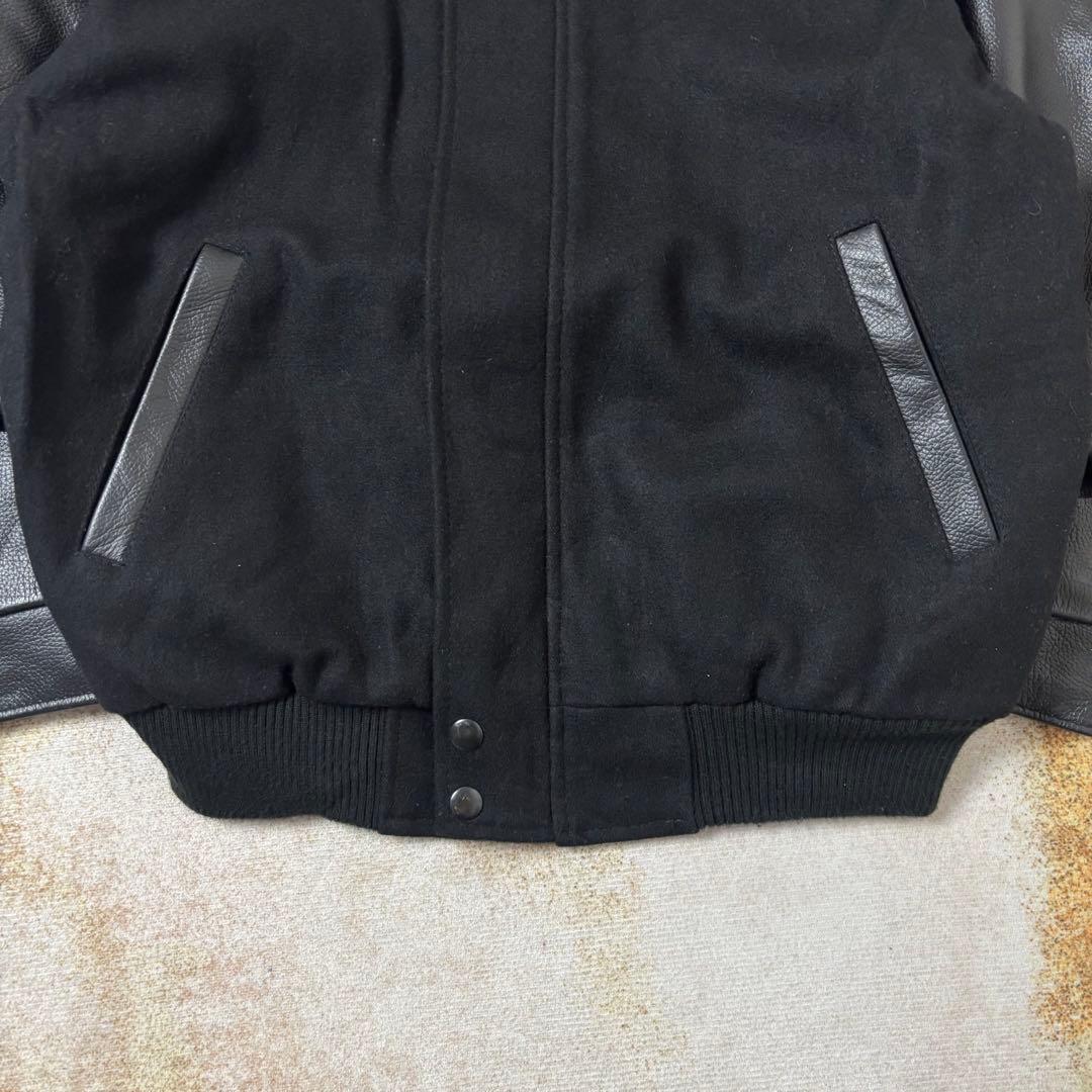 【Sustainable fashion】カナダ製レザースタジャン 黒XL