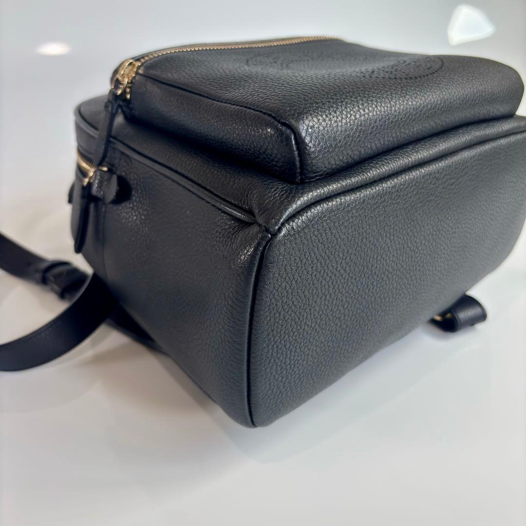 COLE HAAN コールハーン リュック 2way 黒 レザー ゴールド金具 COLE