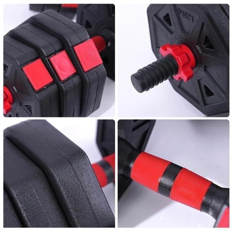 計50kg｜バーベルにもなる角型ダンベル 25kg×2個セット 可変