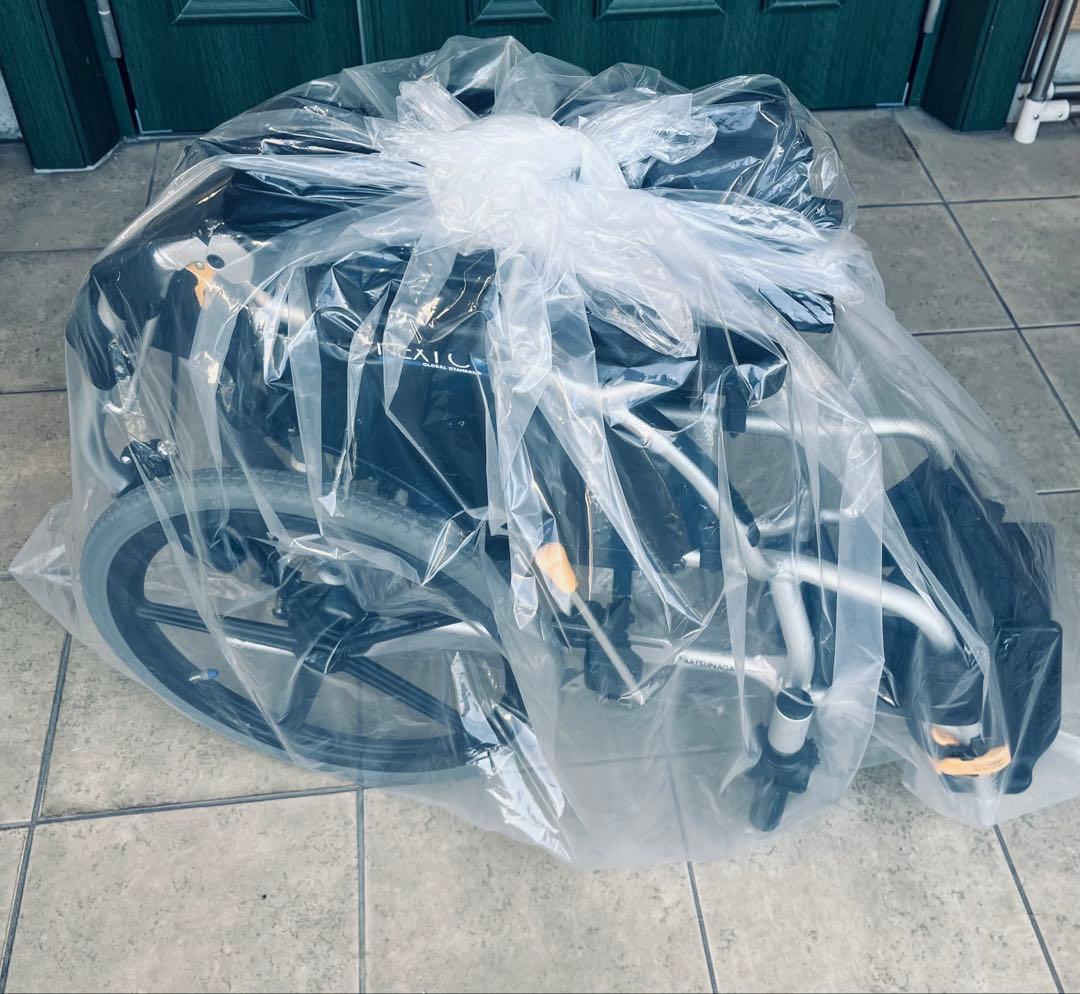 マツナガ NEXT CURE 折りたたみ介助用車椅子 青