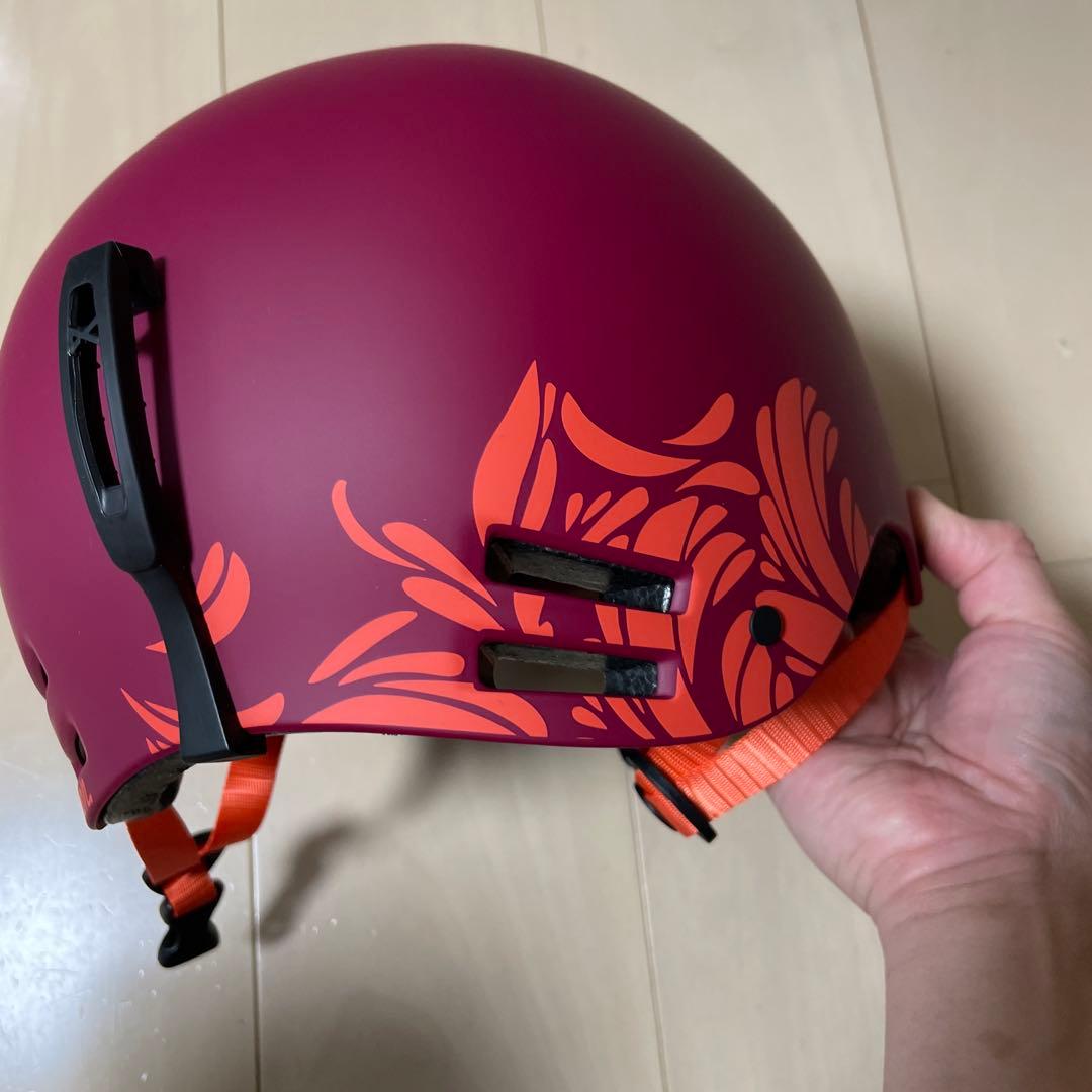 anon. マルーン 花柄 ヘルメット GRETA