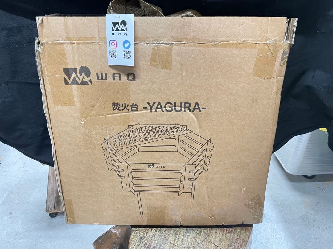 【未使用】WAQ(ワック) 焚き火台YAGURA 鉄製 折りたたみ焚火台キャンプ