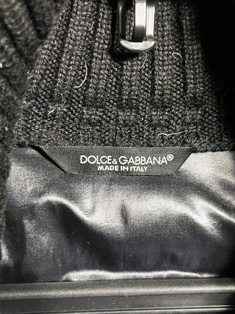 DOLCE&GABBANA Wリブ ダウンジャケット 黒