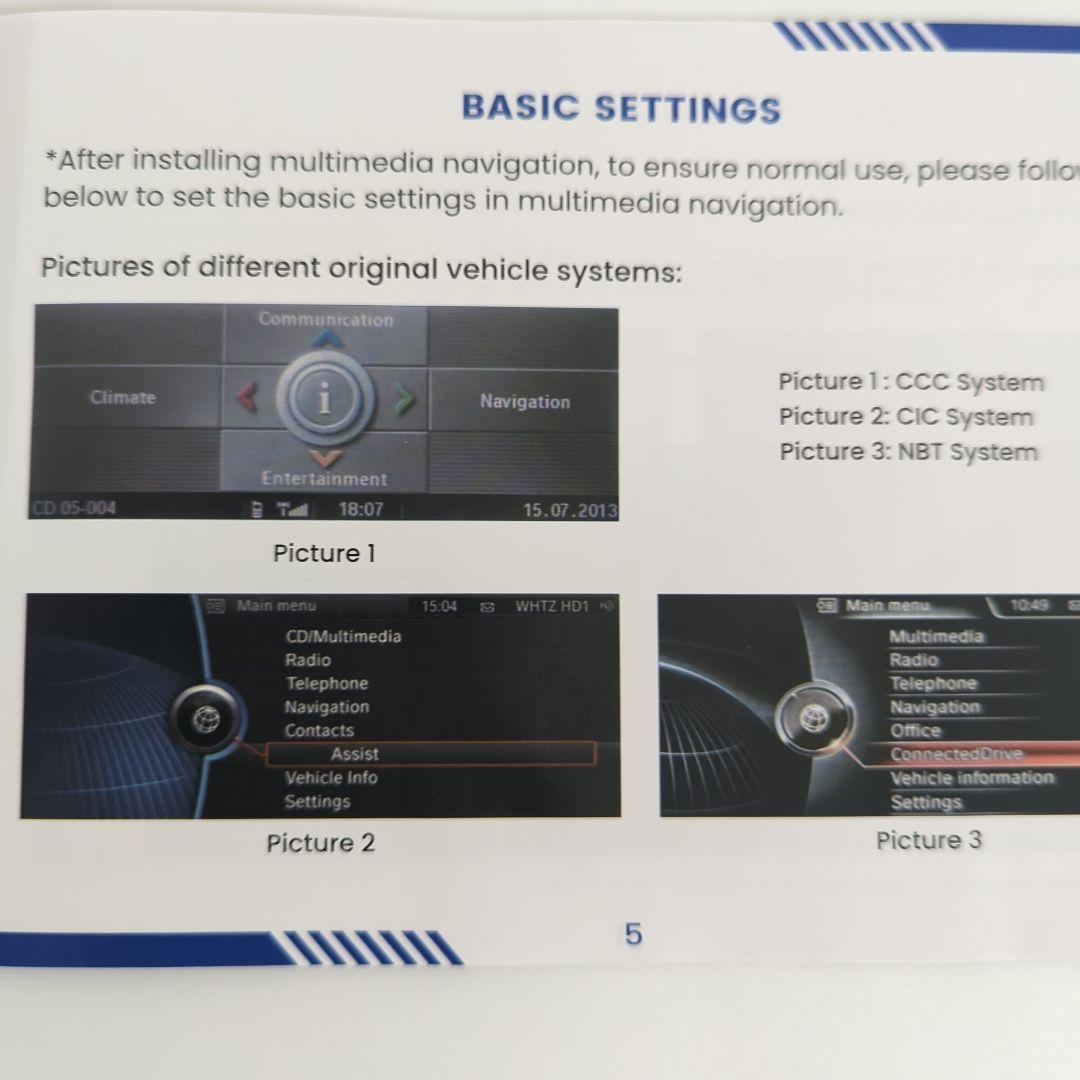 コメントご依頼 BMW F10用アンドロイドモニターCIC ４ピン