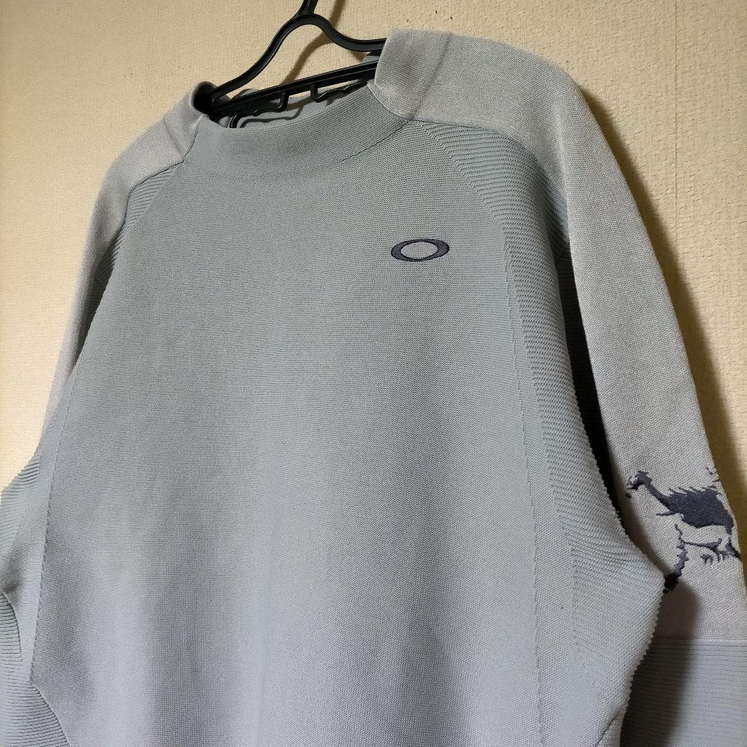 オークリー OAKLEY ニット トレーナー モックネック スカル 刺繍 ゴルフ