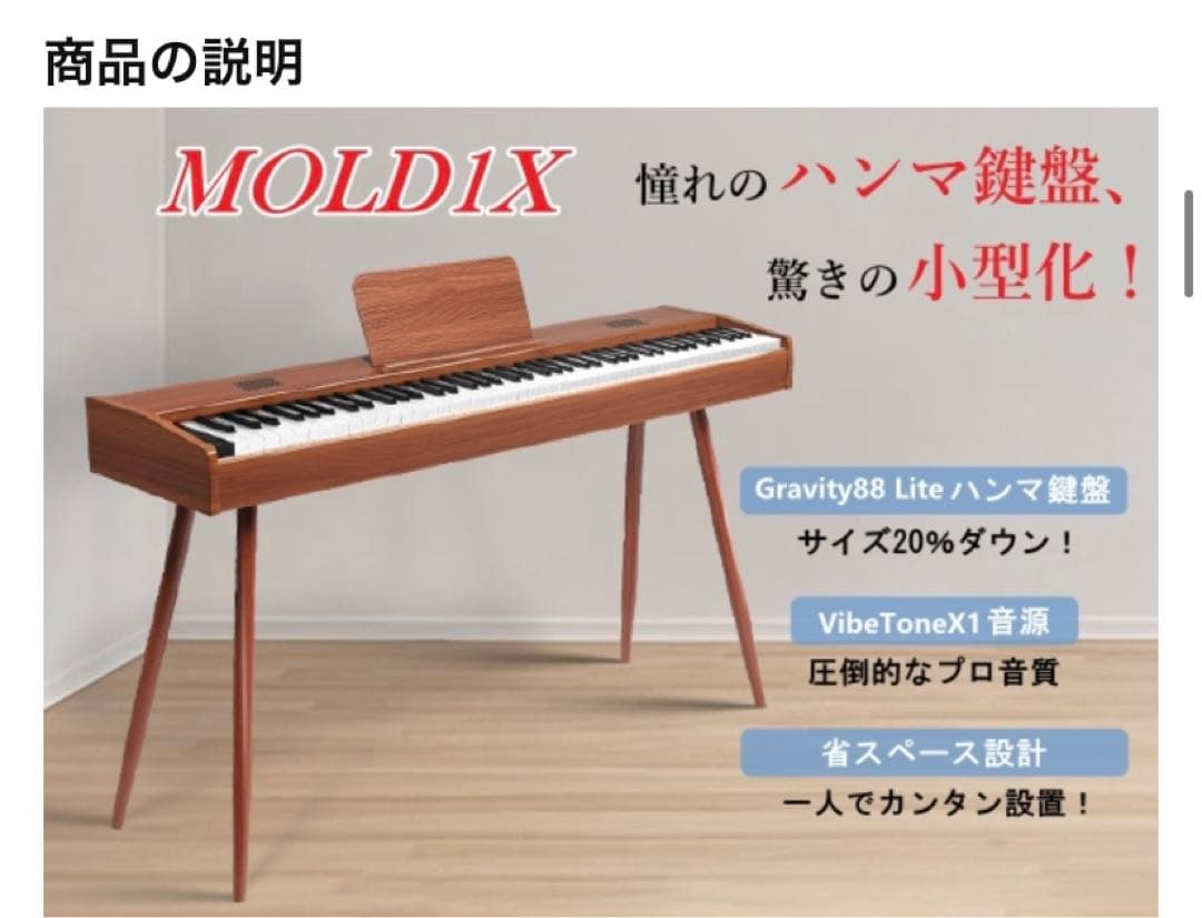 2025年製 Longeye ロンアイ 電子ピアノ 88鍵盤 MOLD1X