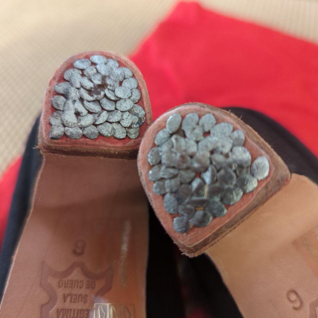 フラメンコシューズ メンケスセミプロ 黒スエード36.0 menkes サイズ6