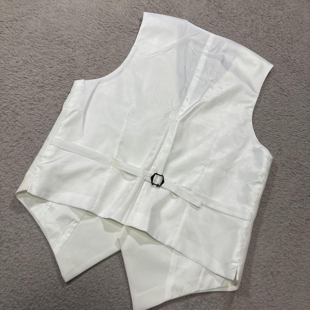 P.R.A.H. ホワイト スーツセット ベスト付き シングルブレスト Lサイズ