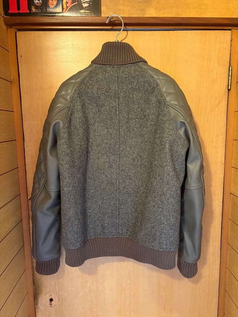 bedwin スタジャン サイズ2（M）グレー 革 レザー