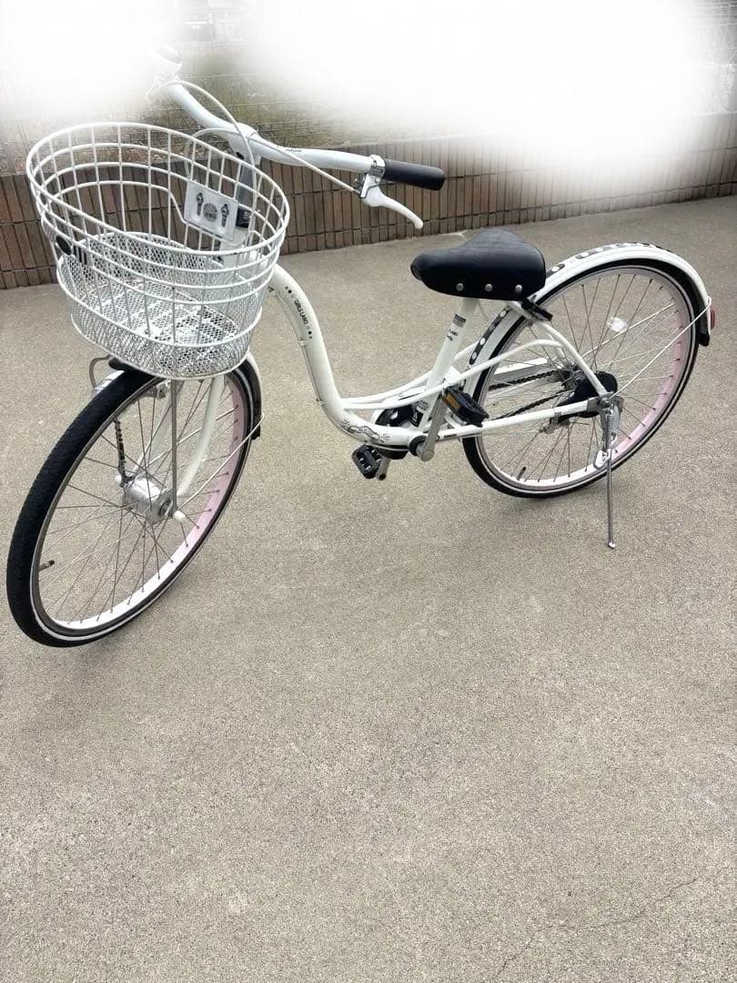 『茨城県西辺り引き取り限定』あさひ ガールズ ラボ ラブリーホワイト24インチ