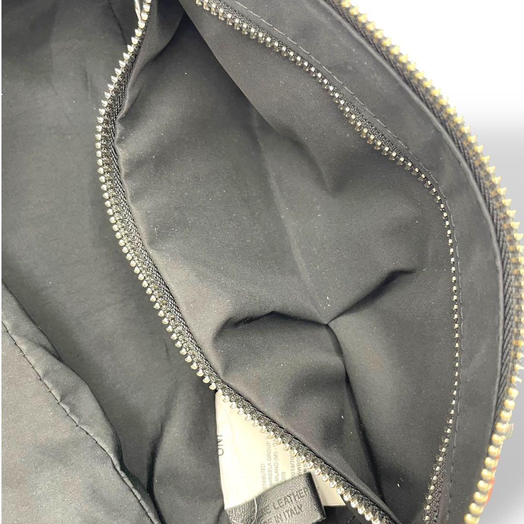 美品　希少モデル　マルジェラ　ウエストポーチ　ボディバッグ　総柄　レザー　白