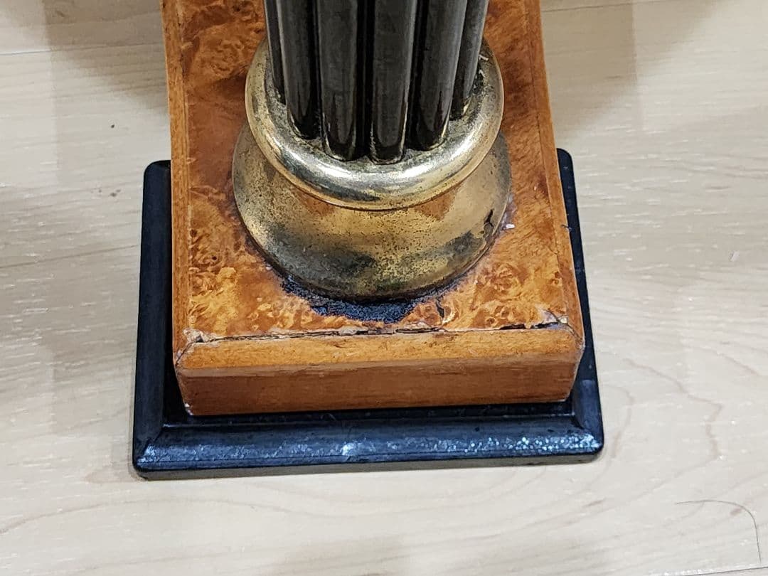 イタリア製最高級サイドテーブル バーズアイメープル 大理石 40万円