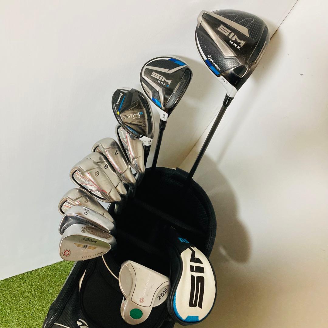 大人気 ぶっ飛び テーラーメイド SIM MAX メンズ ゴルフセット 11本