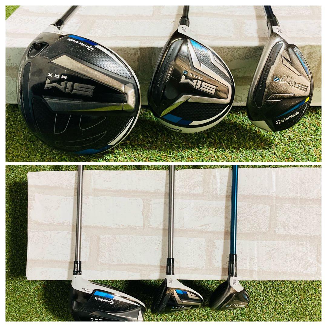 大人気 ぶっ飛び テーラーメイド SIM MAX メンズ ゴルフセット 11本