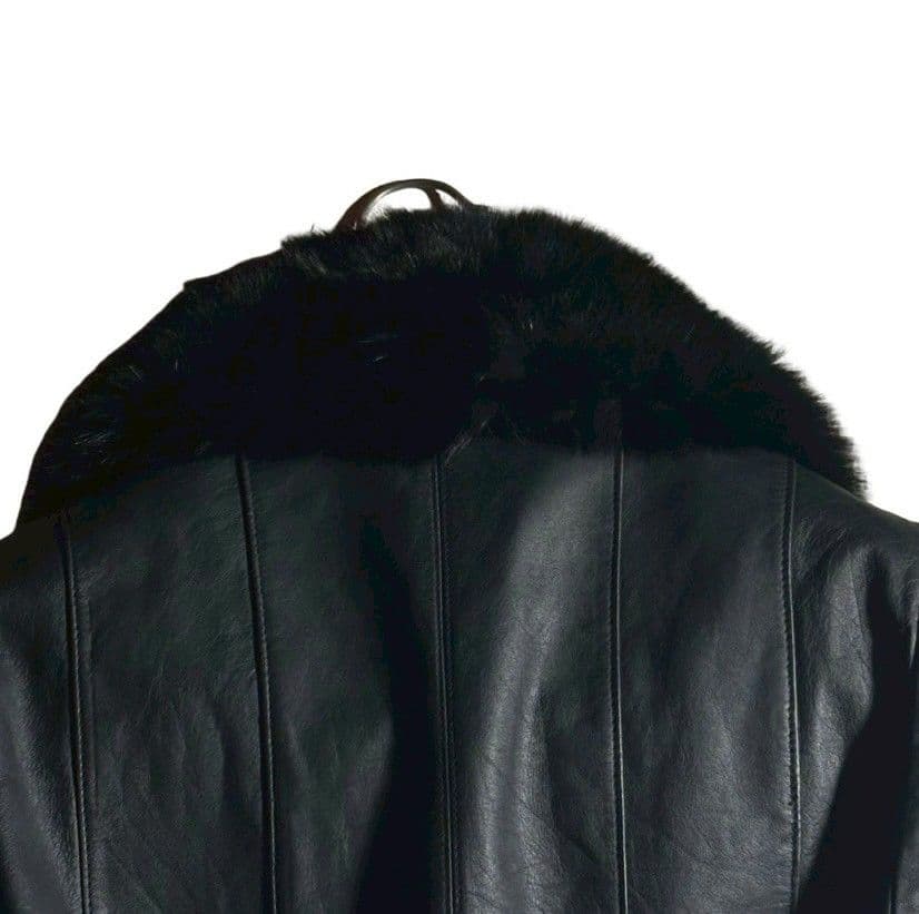 パルティーナ レザー ロングコート ファー ベルト