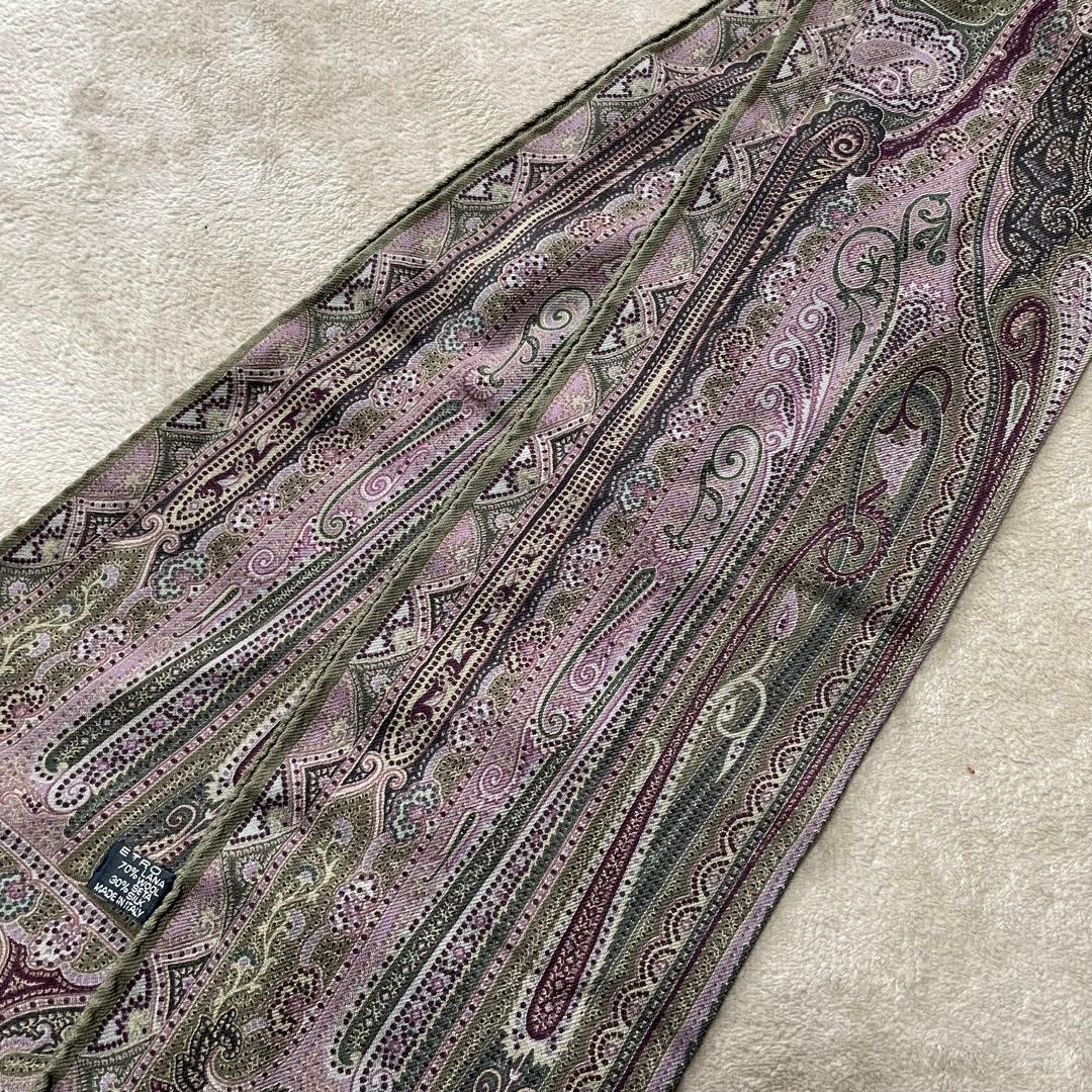 【美品】 ETRO エトロ ストール ペイズリー柄