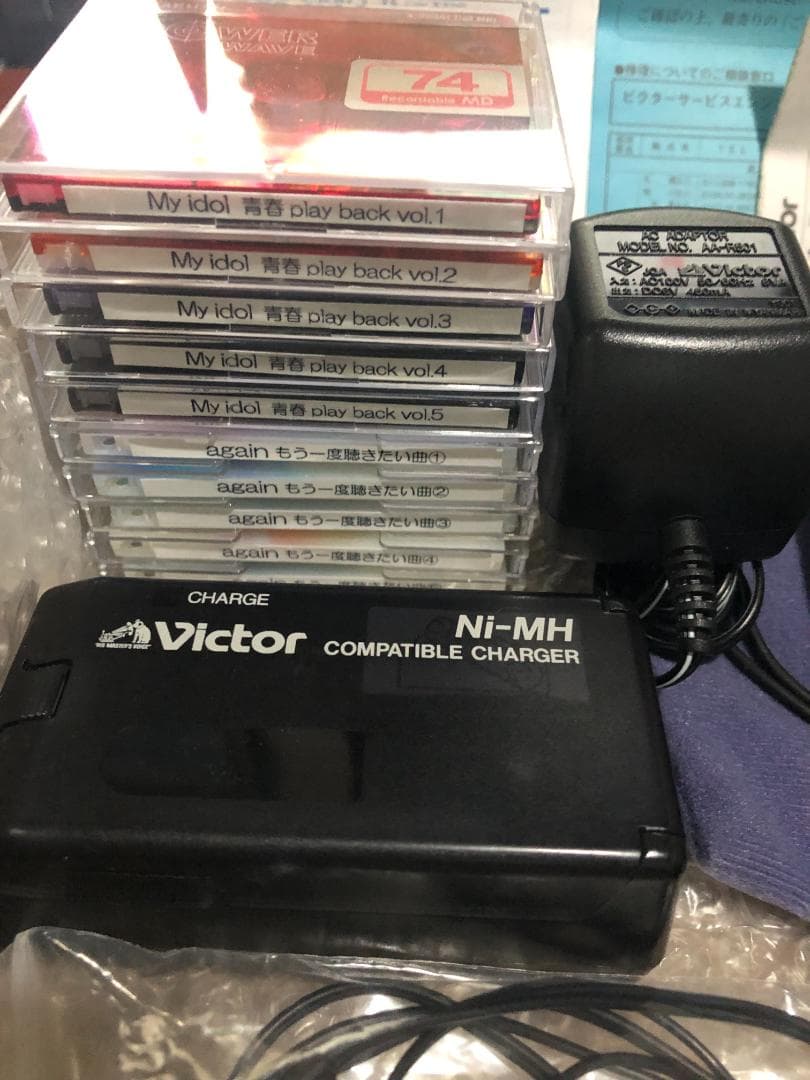 Victor　XM-C11　ポータブルMDプレーヤー　動作良好♬　付属品多数