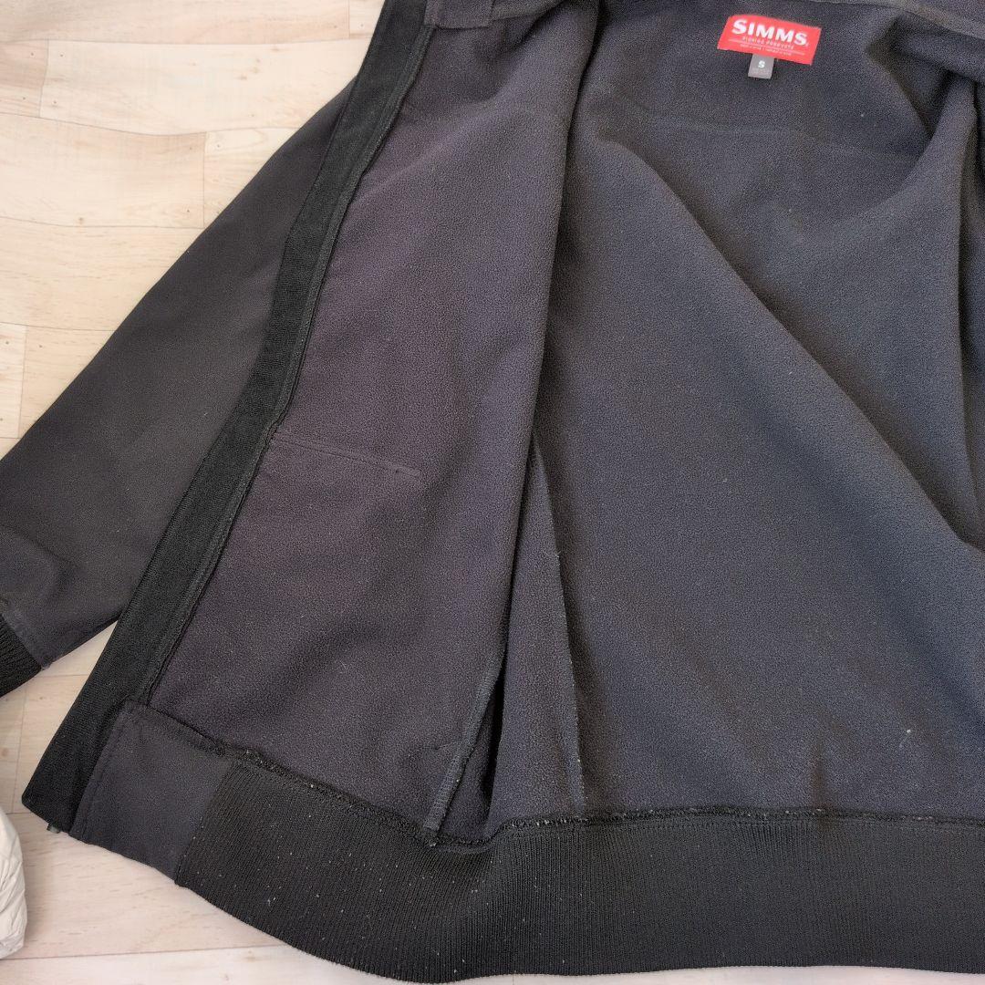 美品】A9 SIMMS フリース フィッシングジャケット シムス ブラック黒