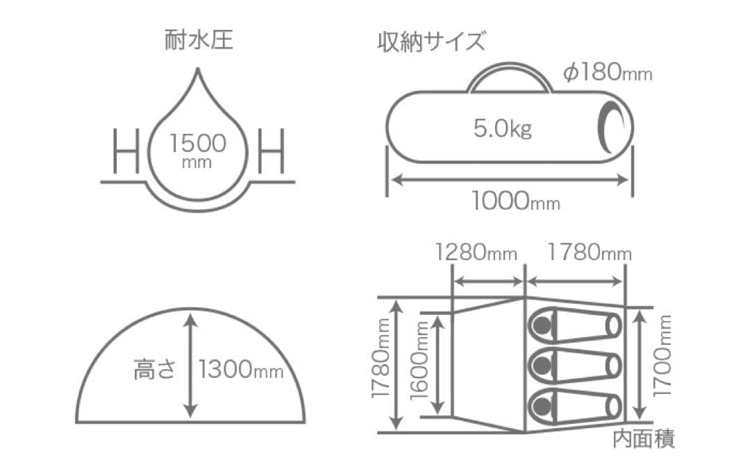 2ルームワンタッチテントT3-159【DOD（ドッペルギャンガー）】