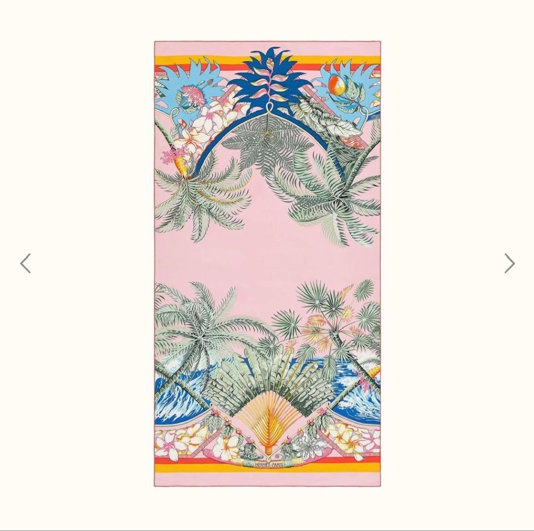 エルメス　表参道店購入　スカーフ レクタングル ALOHA アロハ 総柄