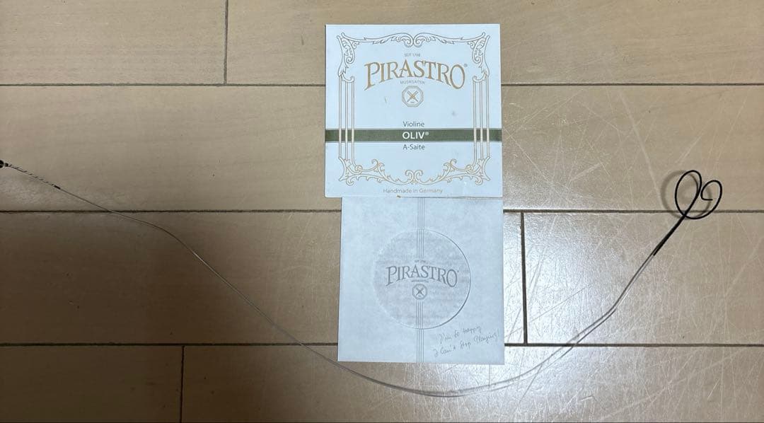 バイオリン弦　オリーブ 中古　A線〜G線