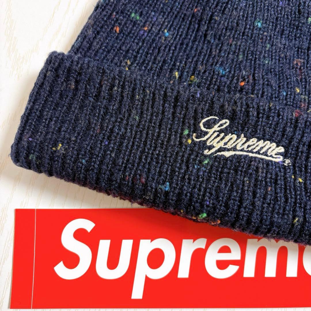 Supreme Speckle Beanie ニット帽 ビーニー ネイビー 紺 - 帽子新品 通販