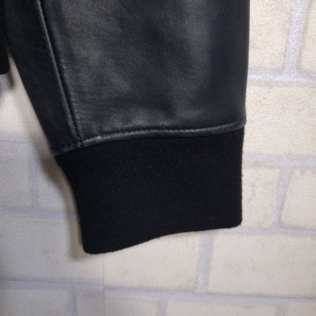 シャマ★shama 日本製 馬革 アームレザー 裏メッシュ スタジャン 灰黒 L